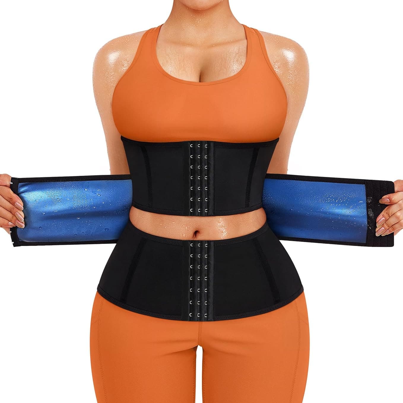 Women's waist belt sports sweat shaping belt fitness belly belt waist belt elastic body shaping belt