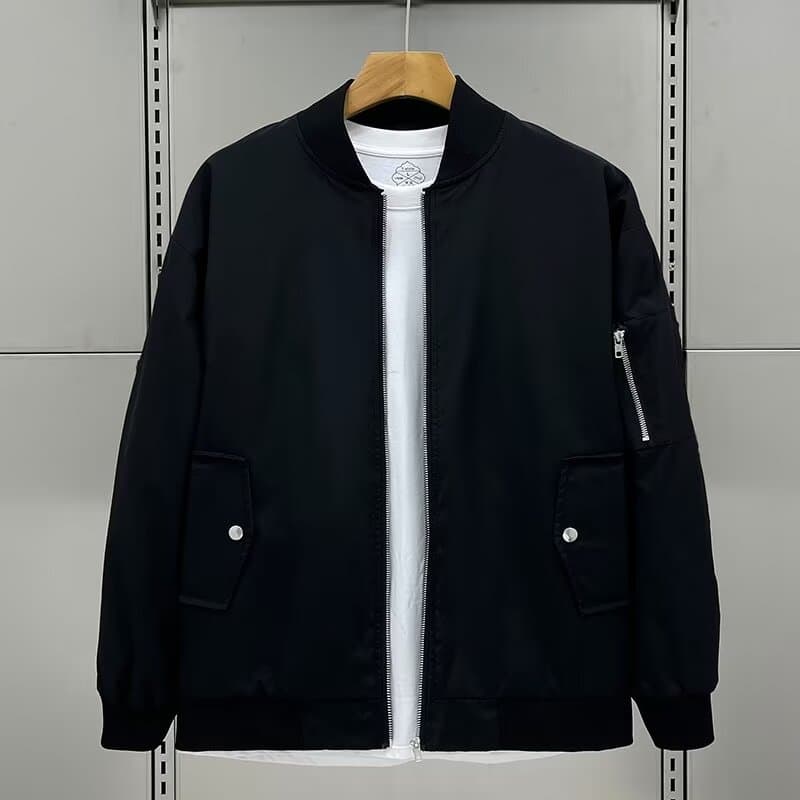 Pilot Jacket Men's Retro Sports Casual Outdoor Windproof Stand Up Collar Jacket