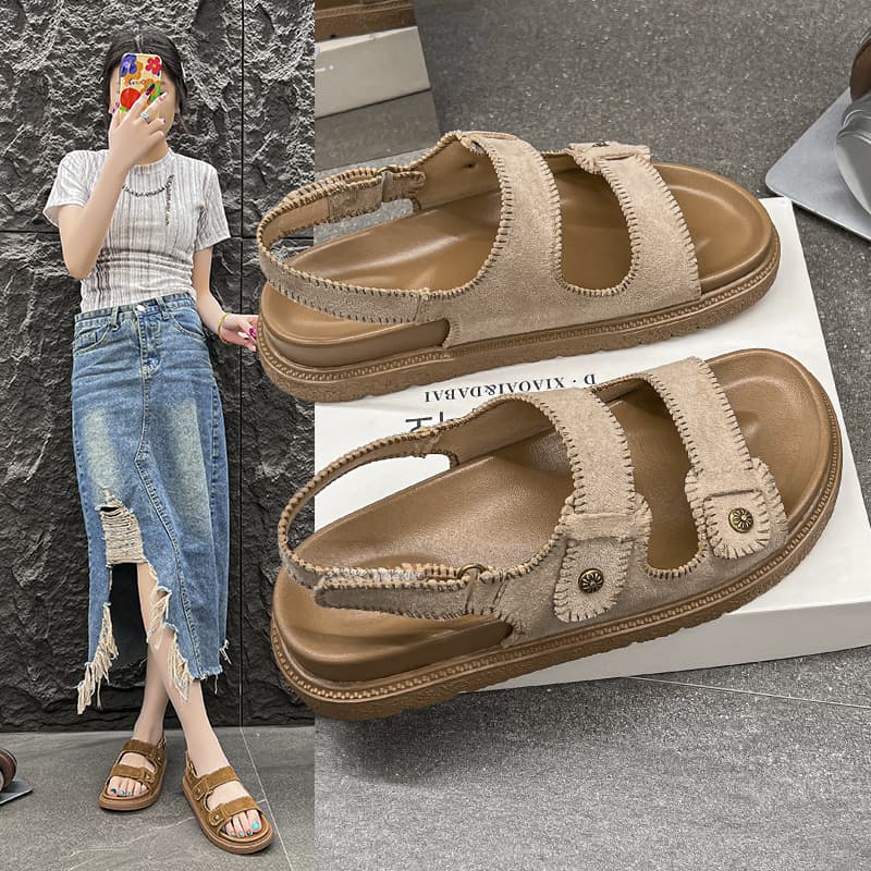 Women's Platform Sandals Summer Style French Fashion High-End Beach Shoes