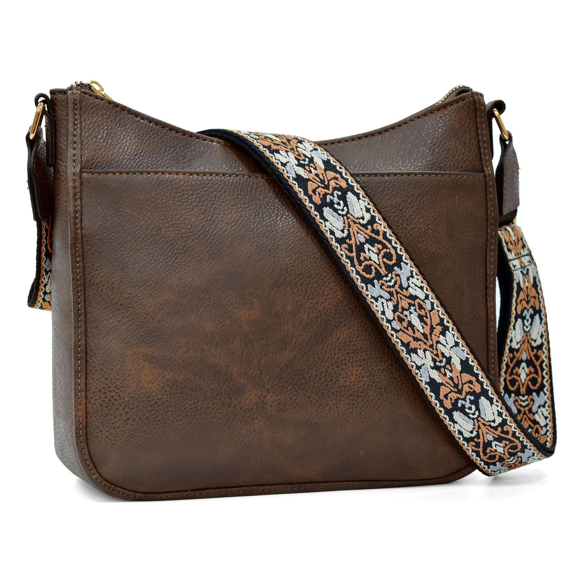 Crossbody Bags for Women Trendy Vegan Leather Hobo Purses Shoulder Handbags With Wide Shoulder Strap