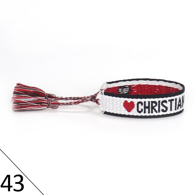 Bracelet unisexe tendance avec lettres tressées