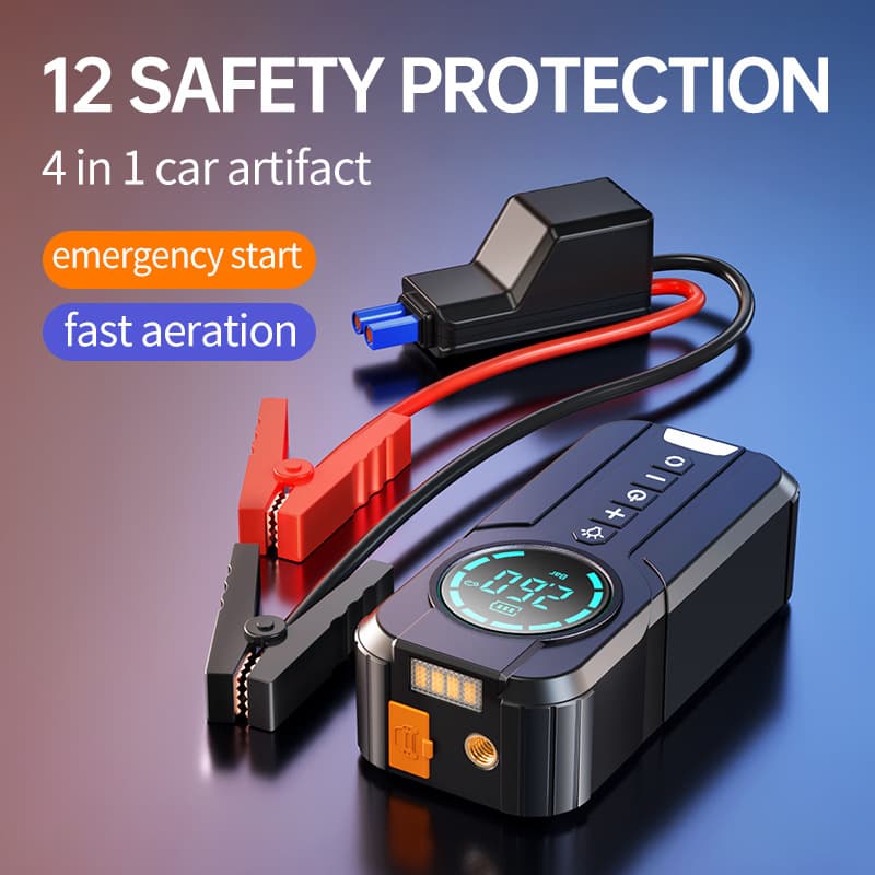 Car emergency start power 12V wireless mobile phone charging treasure inflatable rescue machine