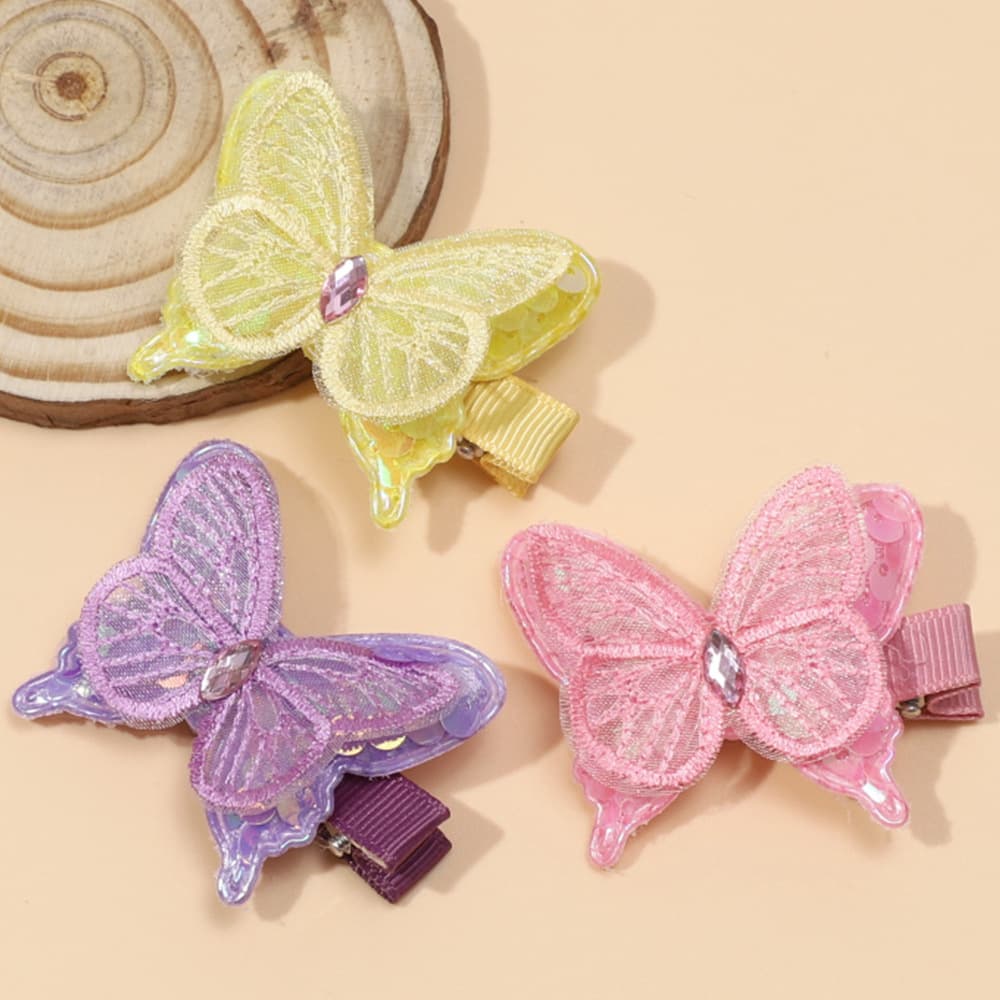 European and american style children's hair accessories new baby ancient style mesh hairpin double-layer sequined bangs clip girls' side clip wholesal