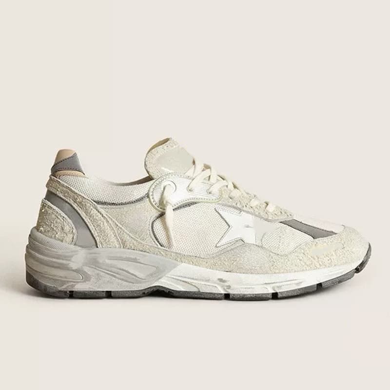 Baskets vintage en cuir véritable, style da papa, en forme d'étoile, à lacets et semelle épaisse, modèle 2026.
