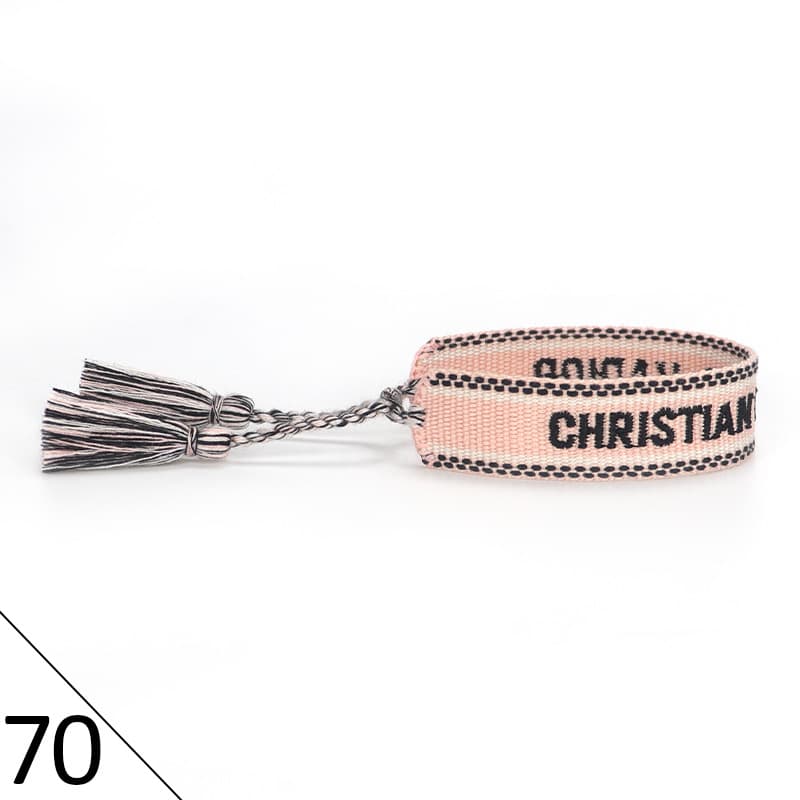 Bracelet unisexe tendance avec lettres tressées
