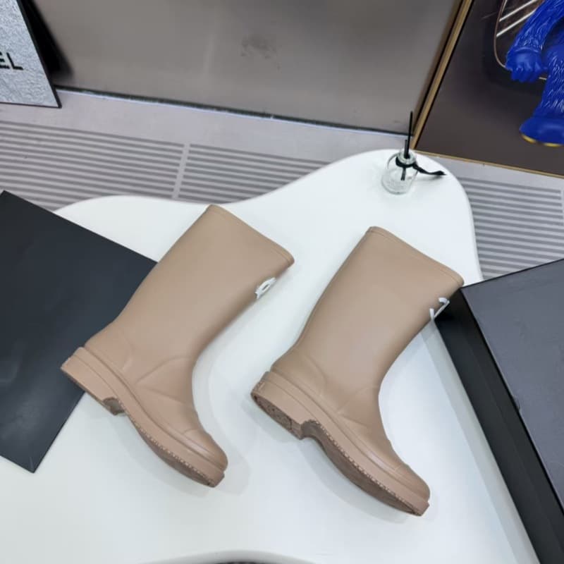 Bottes d'été Little Chael Style Rai noires à bout rond, montantes, imperméables et antidérapantes, en cuir Geuie.