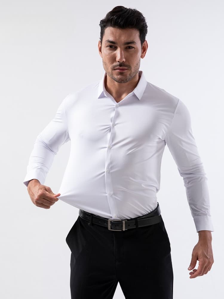 K Stretch Shirt, Wrinkle Resistant Men's Shirt Without Ironing