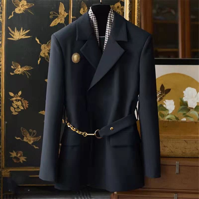 Women's Clothing Spring And Autumn New Black Professional Suit Jacket Early Spring New Design Sense Fashionable Small Suit