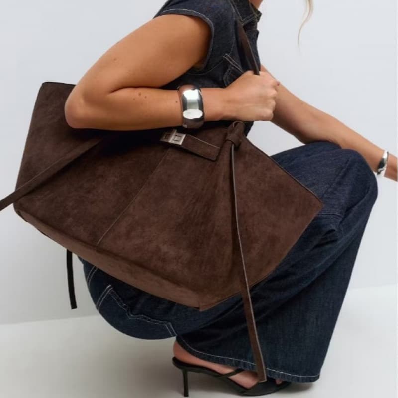 Sac cabas haut de gamme à ailes pour l'exportation, grand format, souple et tendance, nouveau sac à main et sac bandoulière style européen/améri