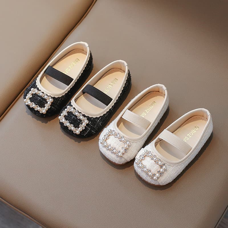 Spring And Autumn New Style, Children's Soft Soled Slip On Leather Shoes, Korean Style, Princess Shoes For Middle And Large Children, Trendy.