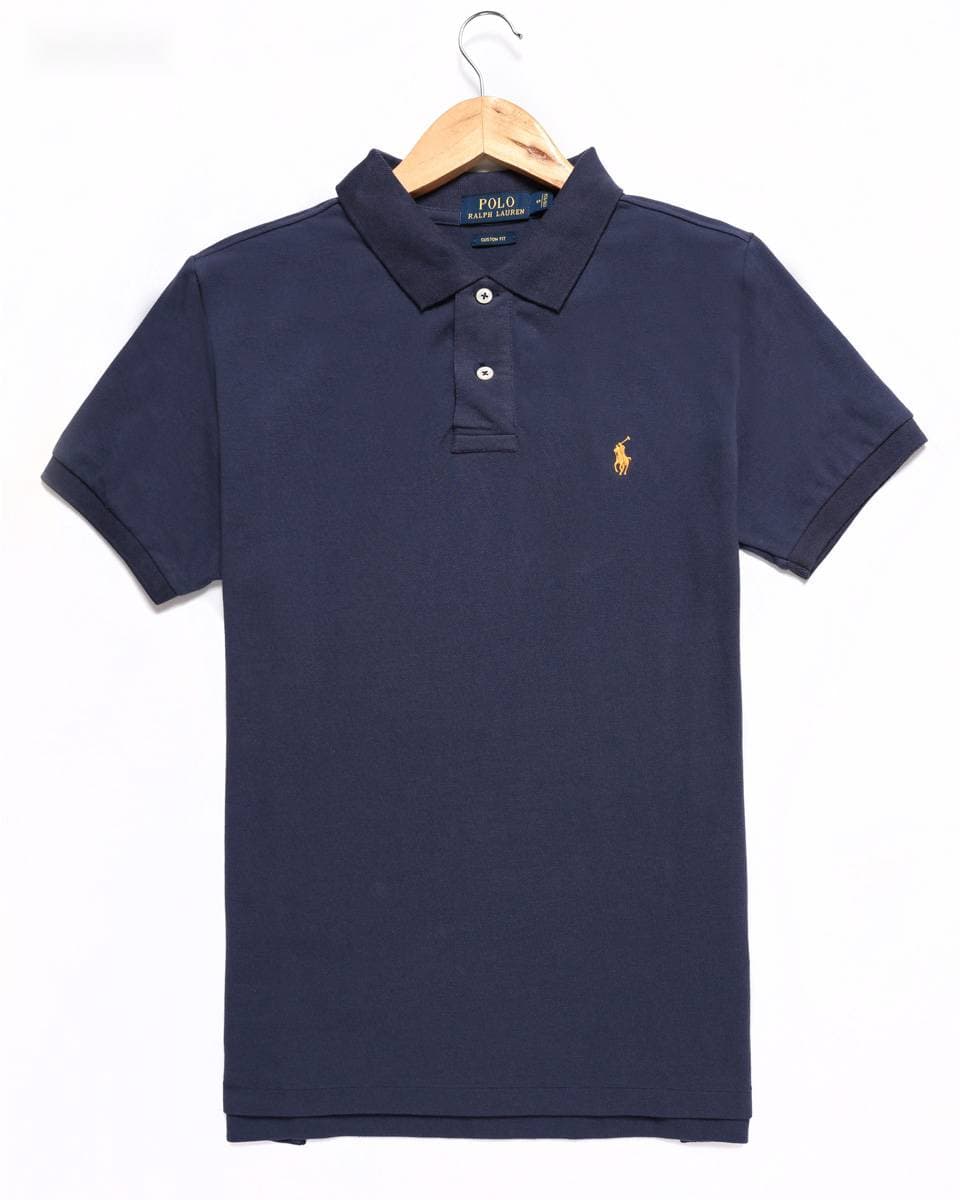 Polo RL Pony Logo pour homme, brodé, en coton uni, grande taille, manches courtes, coupe ample.