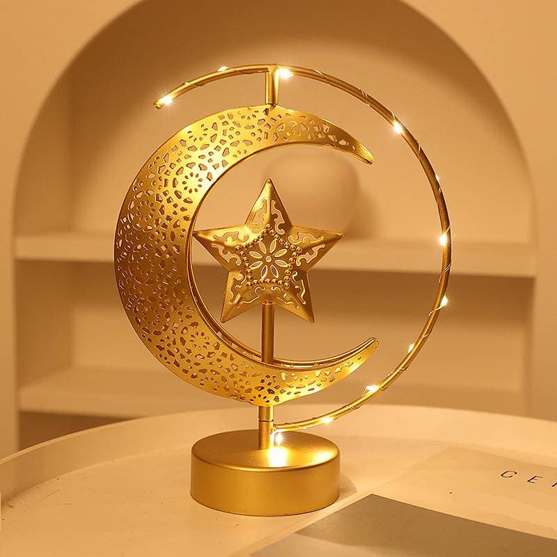 Night Lights LED Wrought Iron Moon And Star Lights, Festive Decorative Lights, Moon Ornament Lights, Room Decorations, Gifts, Night Lights
