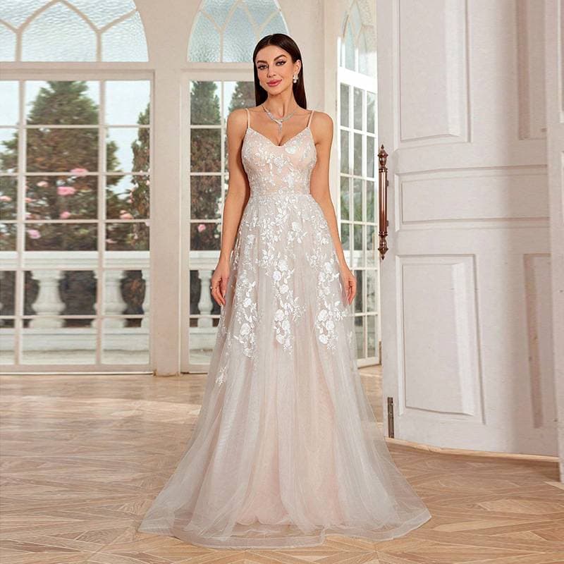 Women's New Fashion Sexy Tube Top Dress Mesh Long Dress Evening Dress