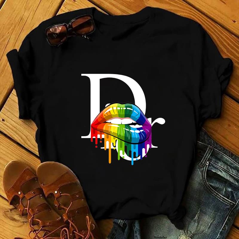Fashion Brand 2023 Summer Women's T-Shirt Casual Printed Round T-Shirt Short-Sleeved T-Shirt Loose Top