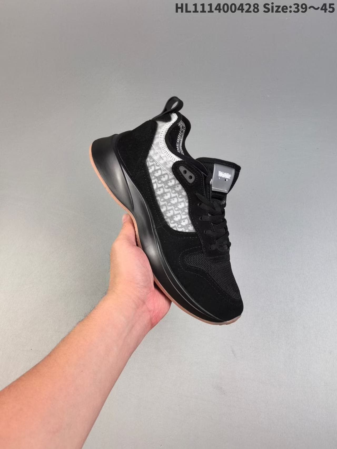 DIIOR B25 Chaussures décontractées basses en cuir à bout rond et lacets pour hommes