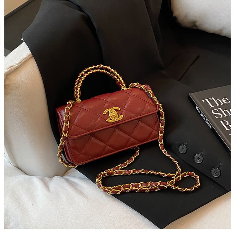 Sac matelassé léger de luxe style Chanel pour femme, collection 2026 : sac à chaîne, sac bandoulière, sac porté épaule, sac porté croisé et