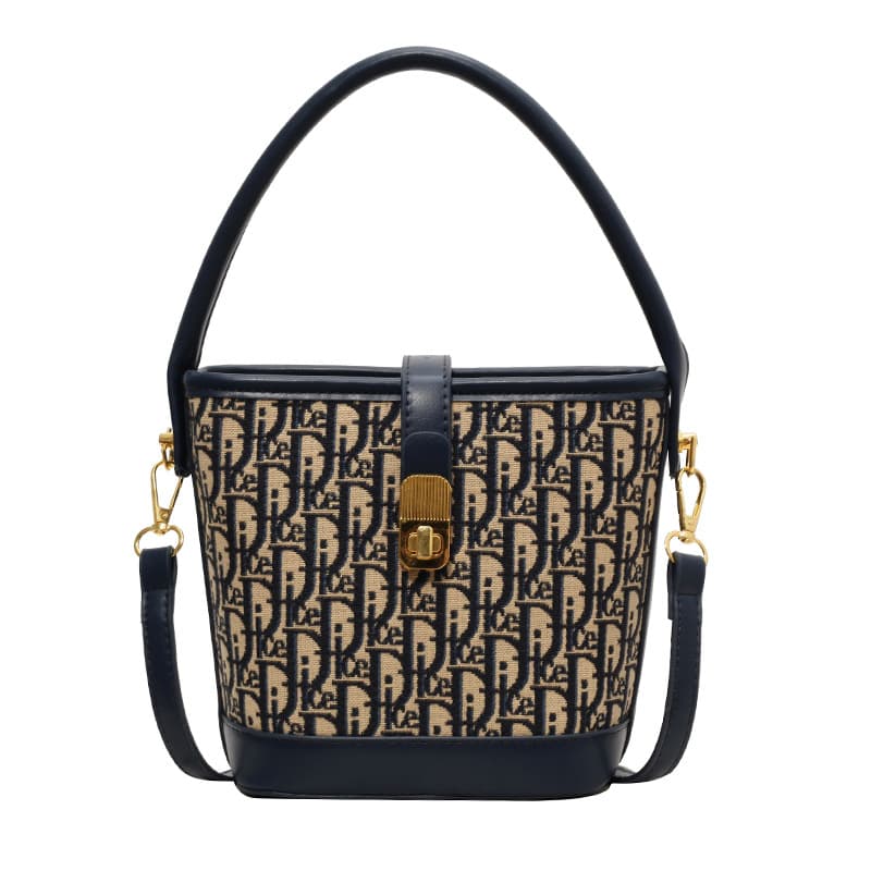 Stylish Vintage Bucket Bag For Women - Trendy Crossbody & Shoulder Bag With Unique Print, Perfect For Daily Commute & Casual Outings