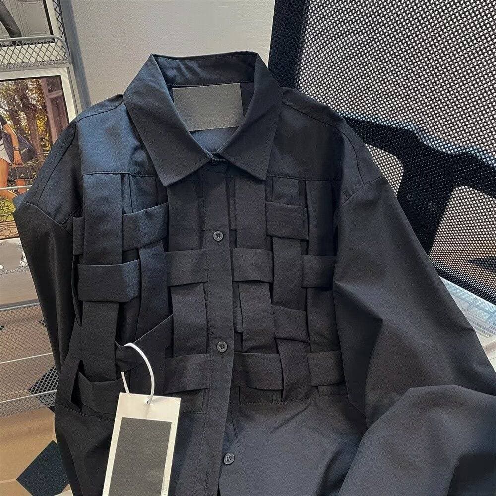 Men's Clothing Light Mature Style Design Sense Solid Color Long Sleeved Shirt For Men Street Style Cool Drape Couple Thin Lapel Outerwear Shirt