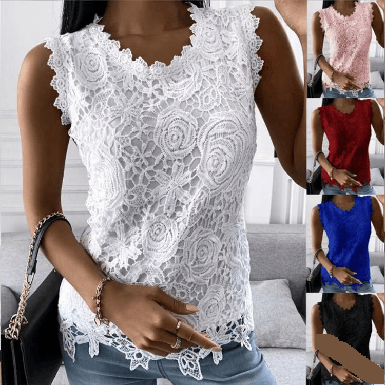 Women's Clothing Wish Hot Selling Summer New Top Vest Lace Shirt