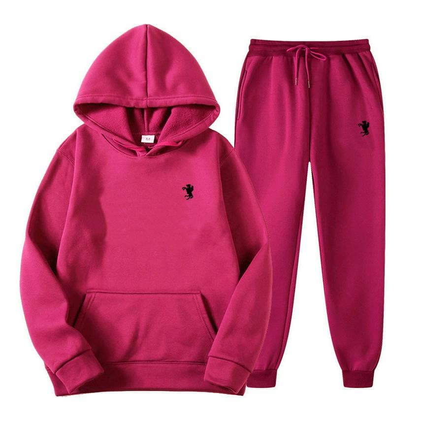 Solid Color Hoodie Set With Threaded Bottom For Men's And Women's Casual Sportswear, Sweatpants, Letter Hoodie, And Sweatpants Set