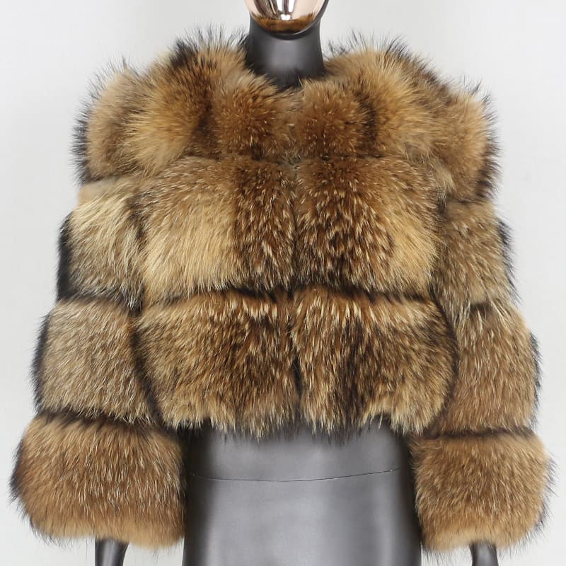 Women's Coat Raccoon Fur Stitching Women's Artificial Fur