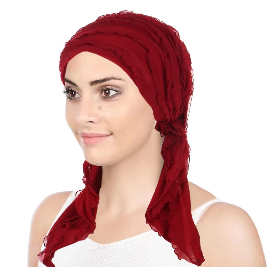 new cow louver two long tail turban hat breathable, versatile and comfortable airplane hat bag turban hat