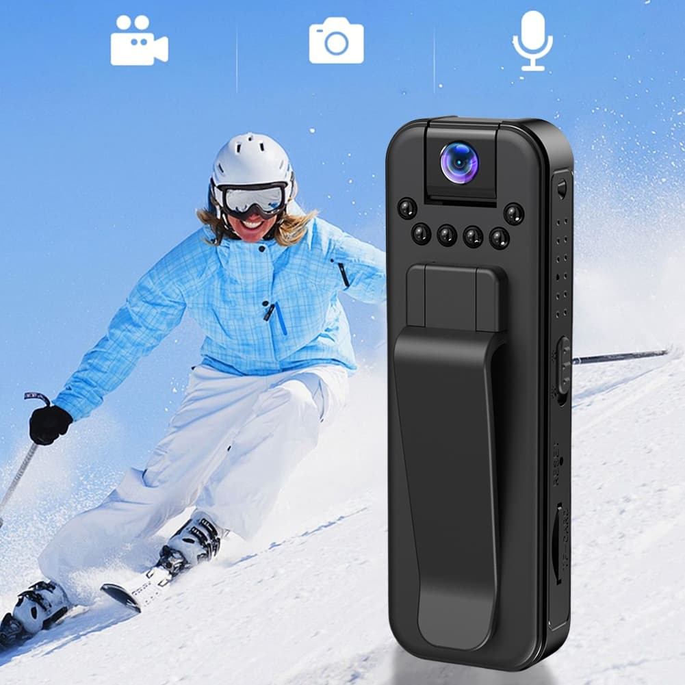 HD-1080P Police-Body Cam Motion Detection Mini Camera With Back Clip Infrared Night-Vision Miniature Camcorder Small Body Camera