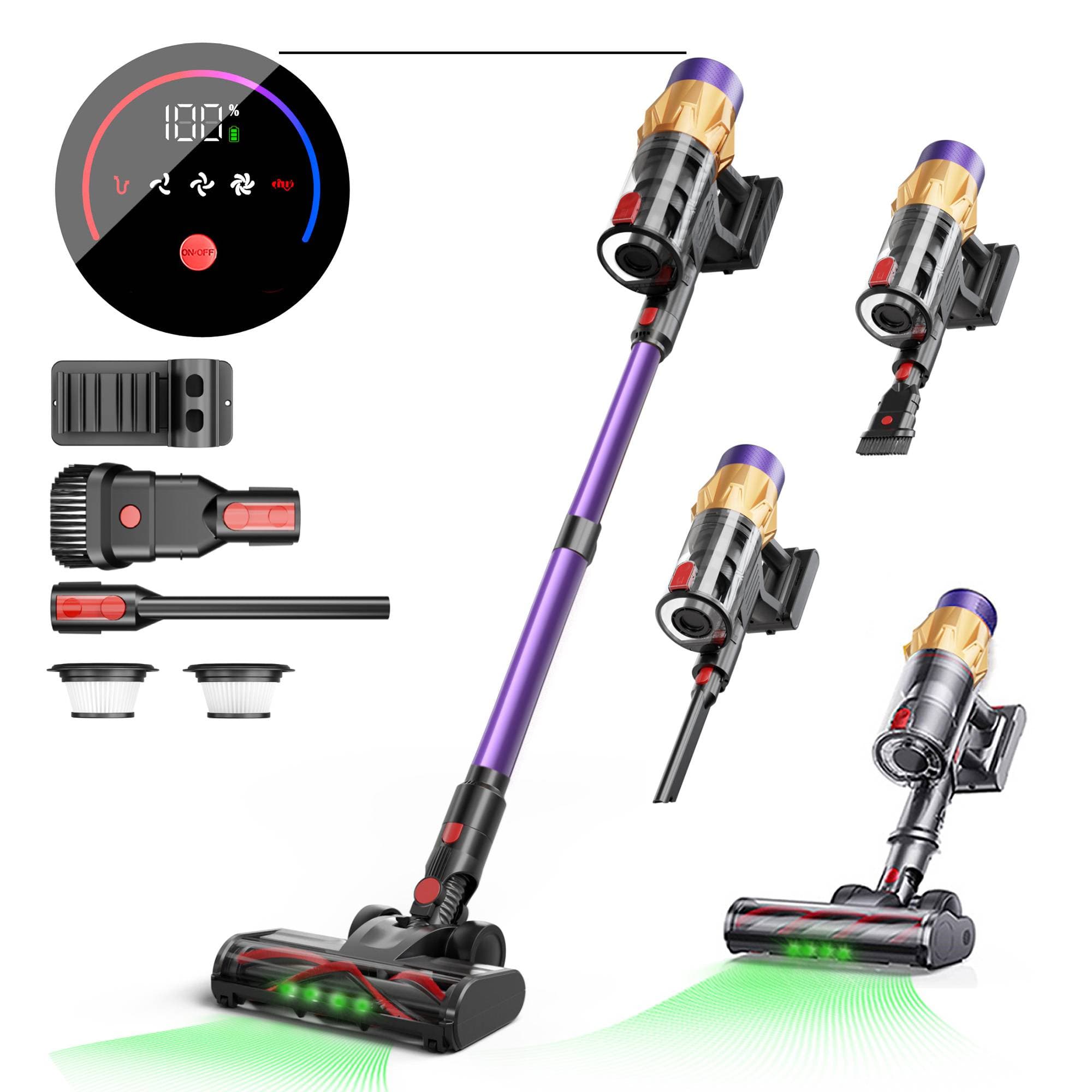 4-in-1 Handheld Vacuum Cleaner,Upright Cordless Vacuum Cleaner With LCD Screen, Suitable For Home, Car, Carpet, Pets, Hair, Ideal As A Gift.