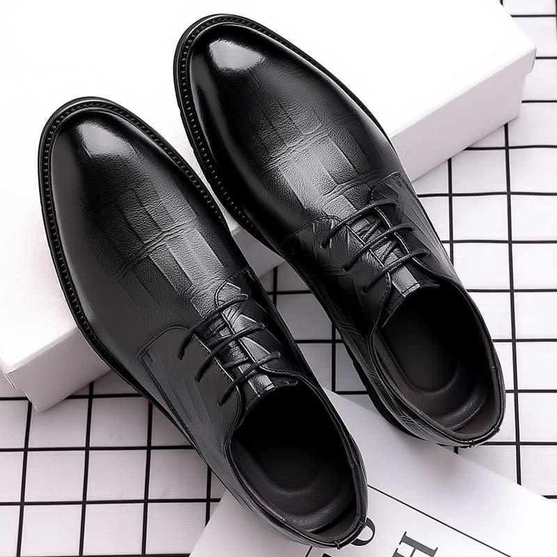 Leather For New Business Dress, Casual Breathable Men's British And Korean Version Pointed Groom's Wedding Shoes