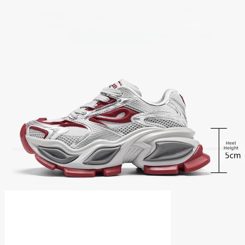 Baskets montantes à semelle épaisse pour femmes, style œil de chat, chaussures de sport décontractées rehaussantes, chaussures de course pour ho