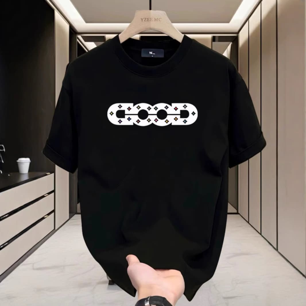 Men's Clothing 2025 Summer New Heavyweight Cotton Short Sleeved T Shirt Men's Loose Trendy And Handsome High End Half Sleeved Tops Men's Clothing