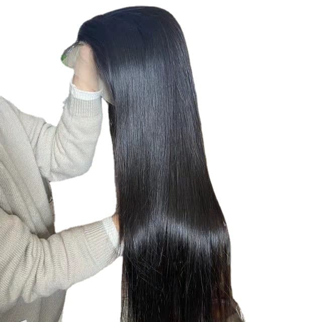 wig women's long straight hair front lace long hair full headgear factory spot one piece dropshipping