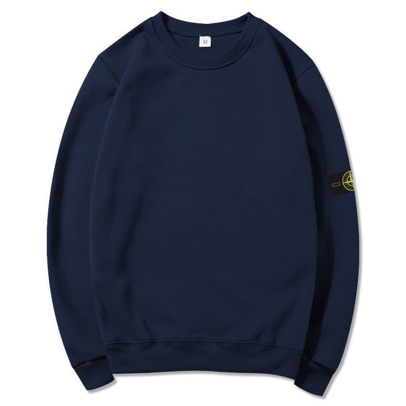 Sweat-shirt à capuche pour homme, couleur unie, col rond, basique, automne et hiver