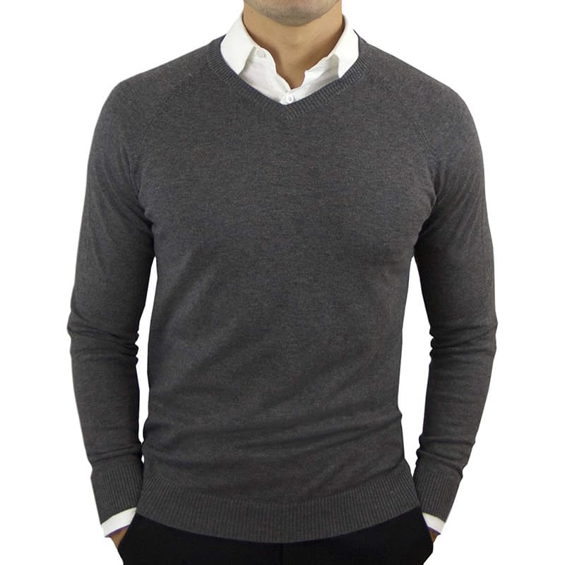 Men's clothing Autumn/Winter long sleeve V-neck men's knitwear