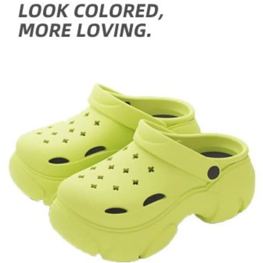 Summer, New EVA Hole Shoes Home Decor With High Heels A Sense Of Stepping Feces, Anti Slip, And Wearing Sandals On The Nti Nd