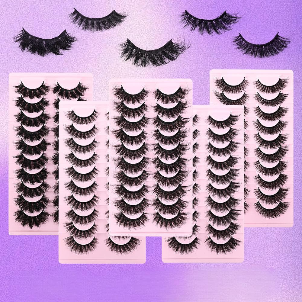 Eyelashes Set 10 Pairs Of False Eyelashes Three Dimensional Multi Layered Dense Natural Simulation Stage Makeup Eyelashes