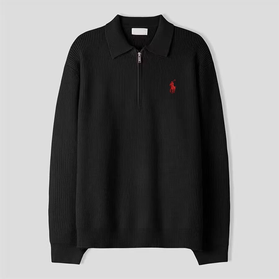 Pull homme à manches longues Paul, style automne-hiver, avec broderie de petit cheval (nouveau modèle).