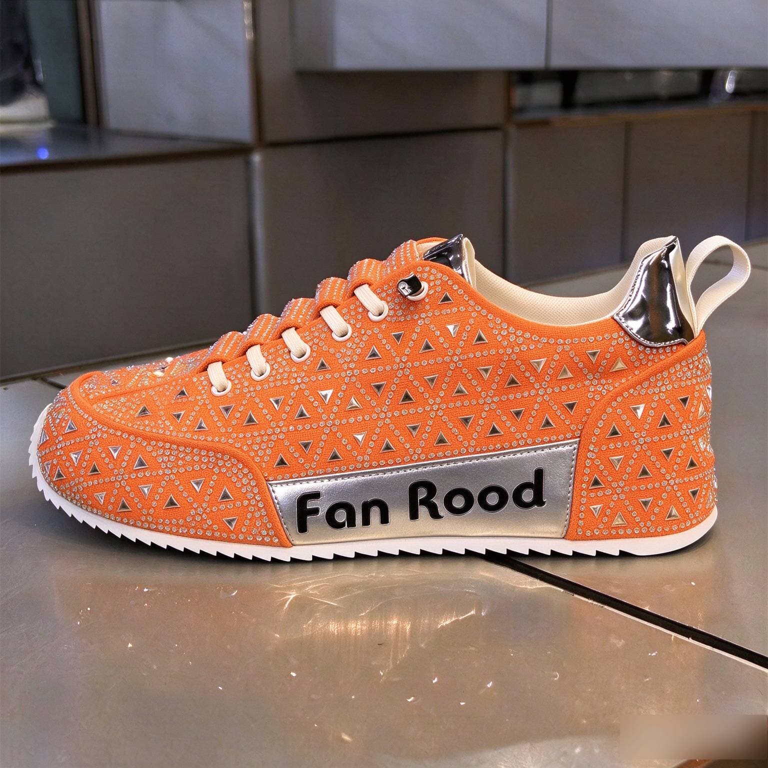 Chaussures décontractées tendance pour hommes, ornées de strass à chaud haute température, semelle fermée, rehausseur de hauteur, légères, no
