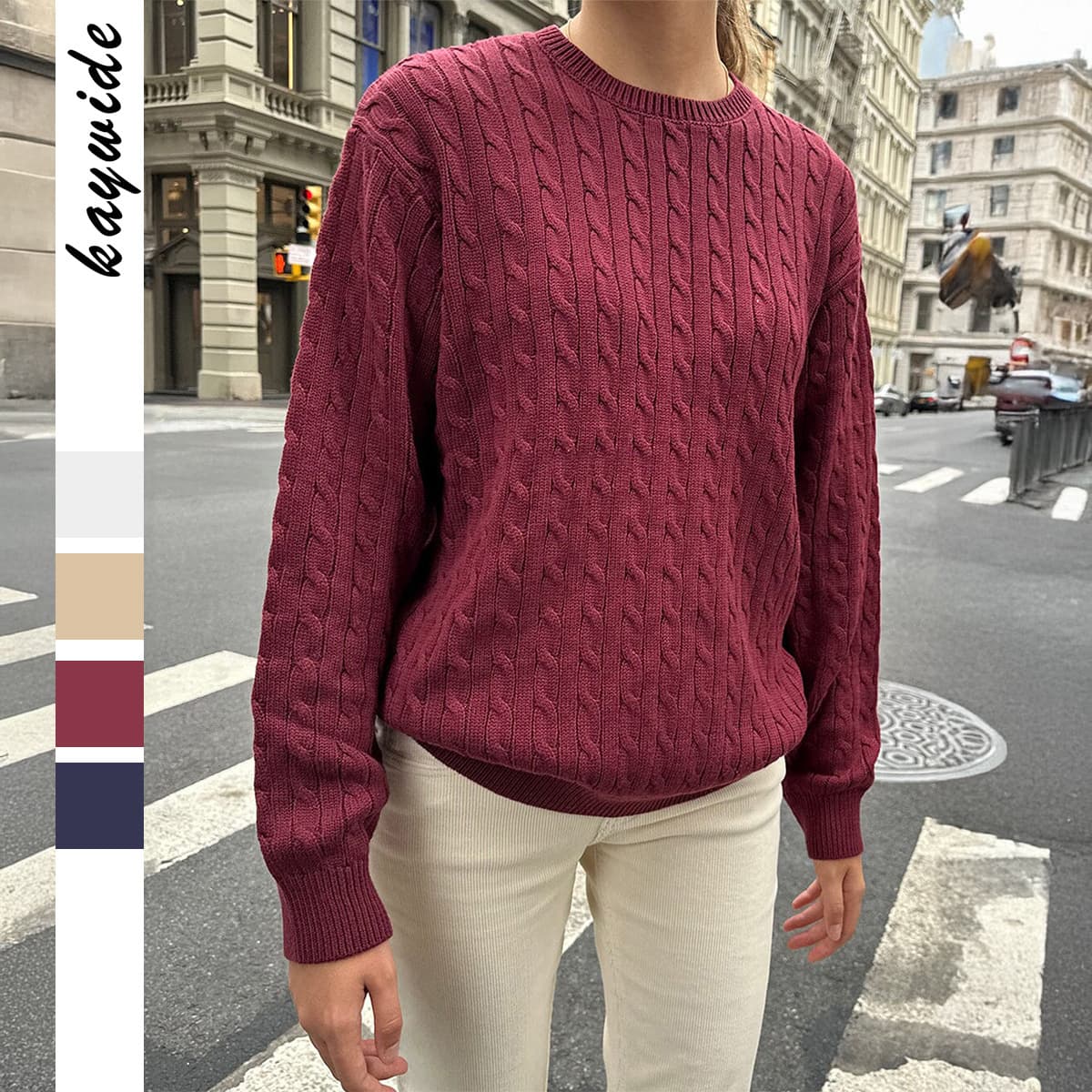 Women's Clothing 2025 Autumn And Winter Leisure Vacation Solid Color Long-sleeved Bottoming Sweater