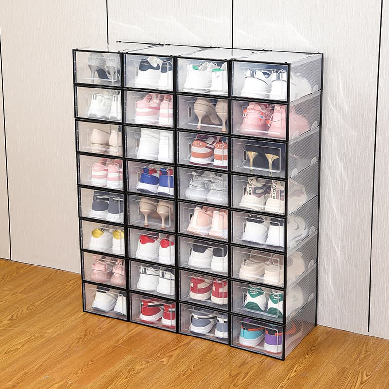 visible Shoes Box Foldable Shoes Storage Box Adjustable Shoes Cabinet Installation Transparent Shoe Storange Shoe Rack, Shoe Organizer
