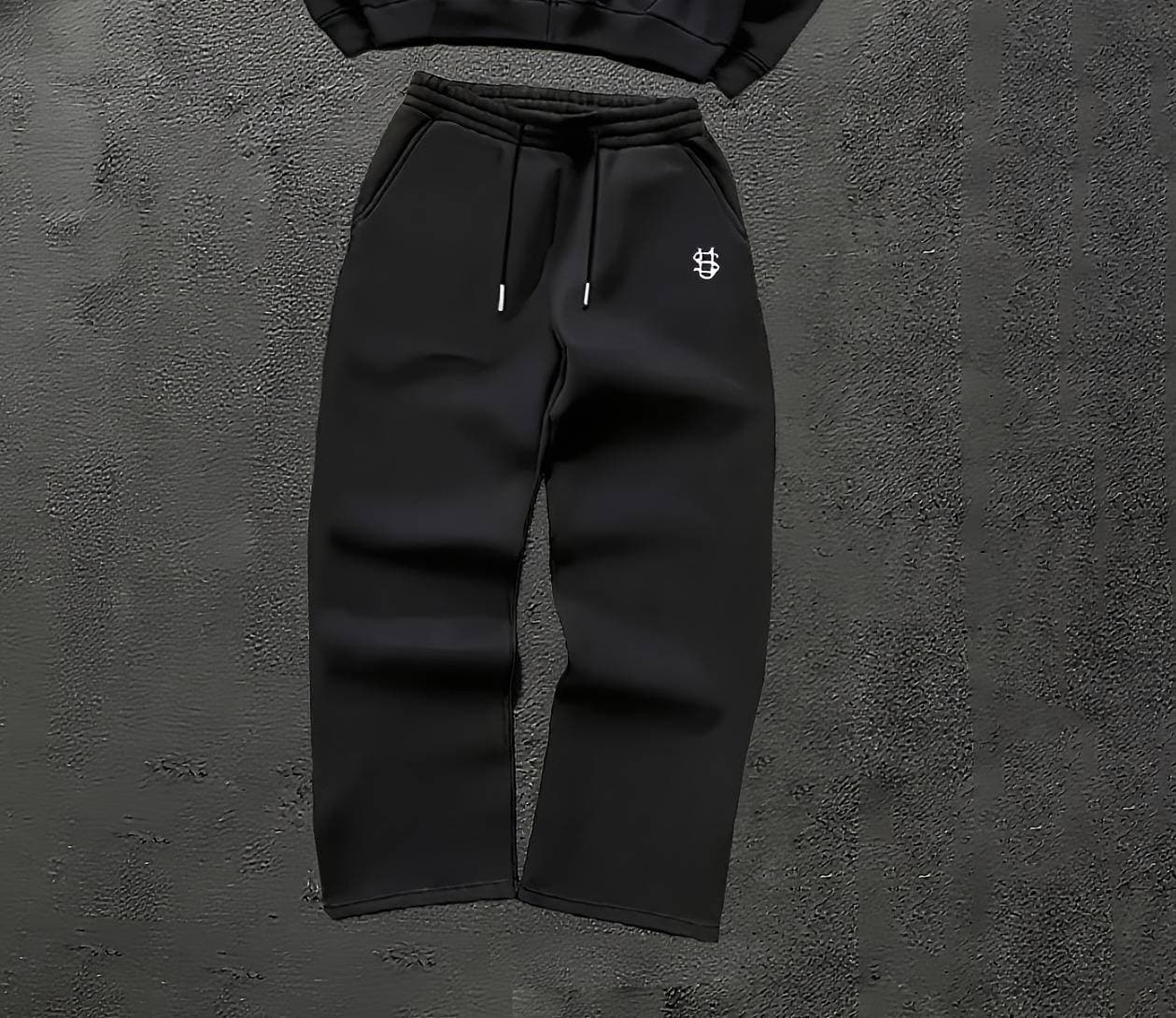 Chemise à capuche à manches longues délavée style rétro américain, pantalon ample et décontracté, costume pull japonais à la mode