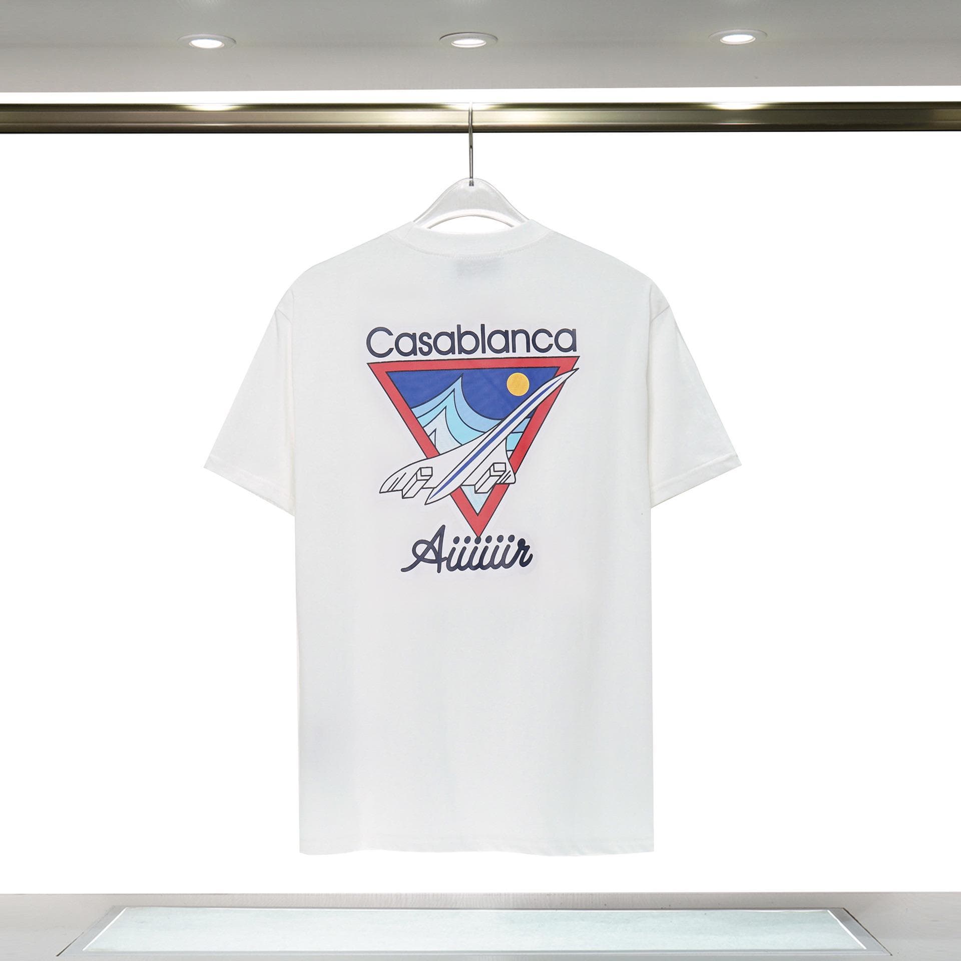 Vêtements pour hommes 24 nouveaux styles Illusion Gate Letter Printing T-shirt à manches courtes à col rond personnalisé
