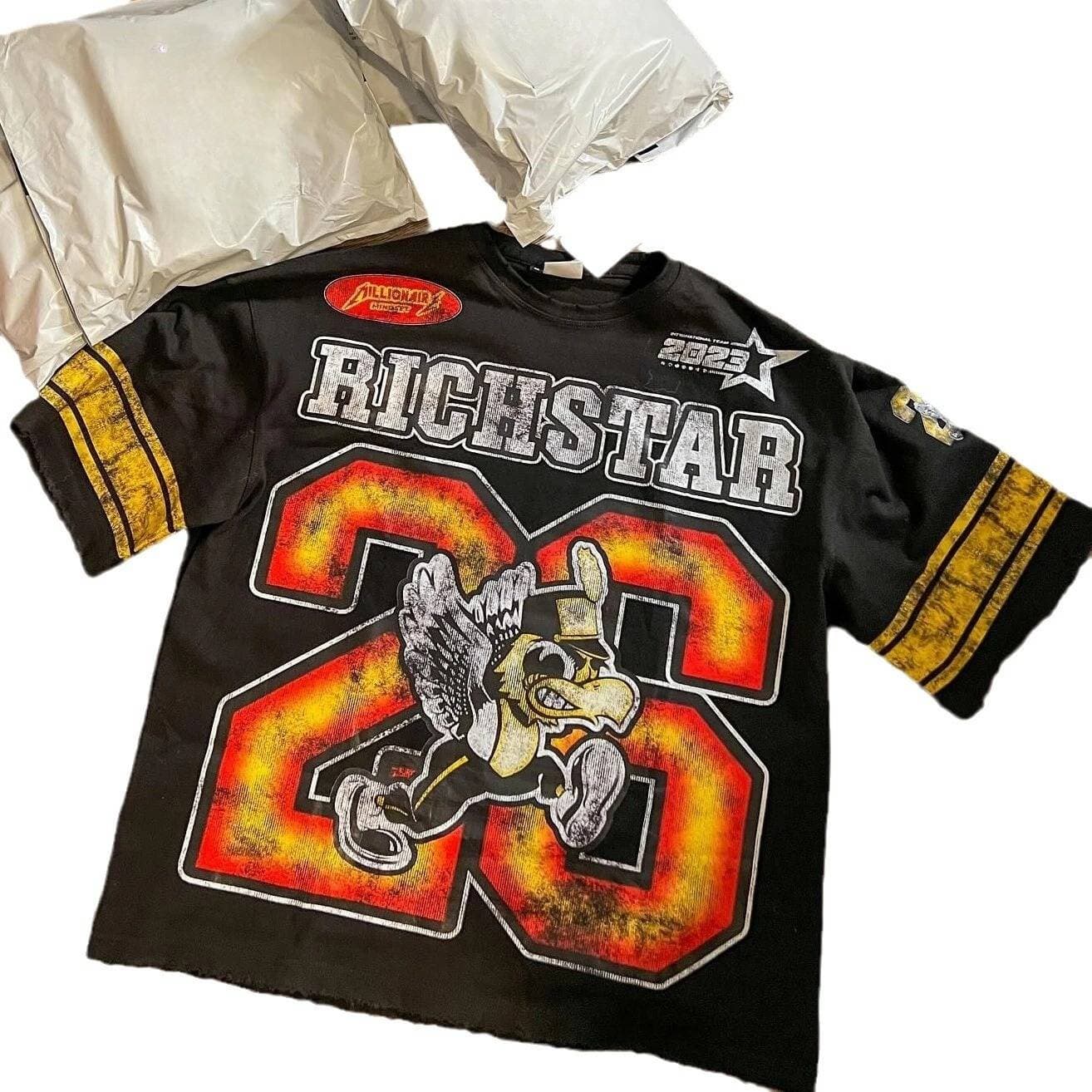 Men's Clothing Streetwear T Shirt Men's Retro Hip Hop Graphic Print Punk Rock Crew Neck Short Sleeve Top