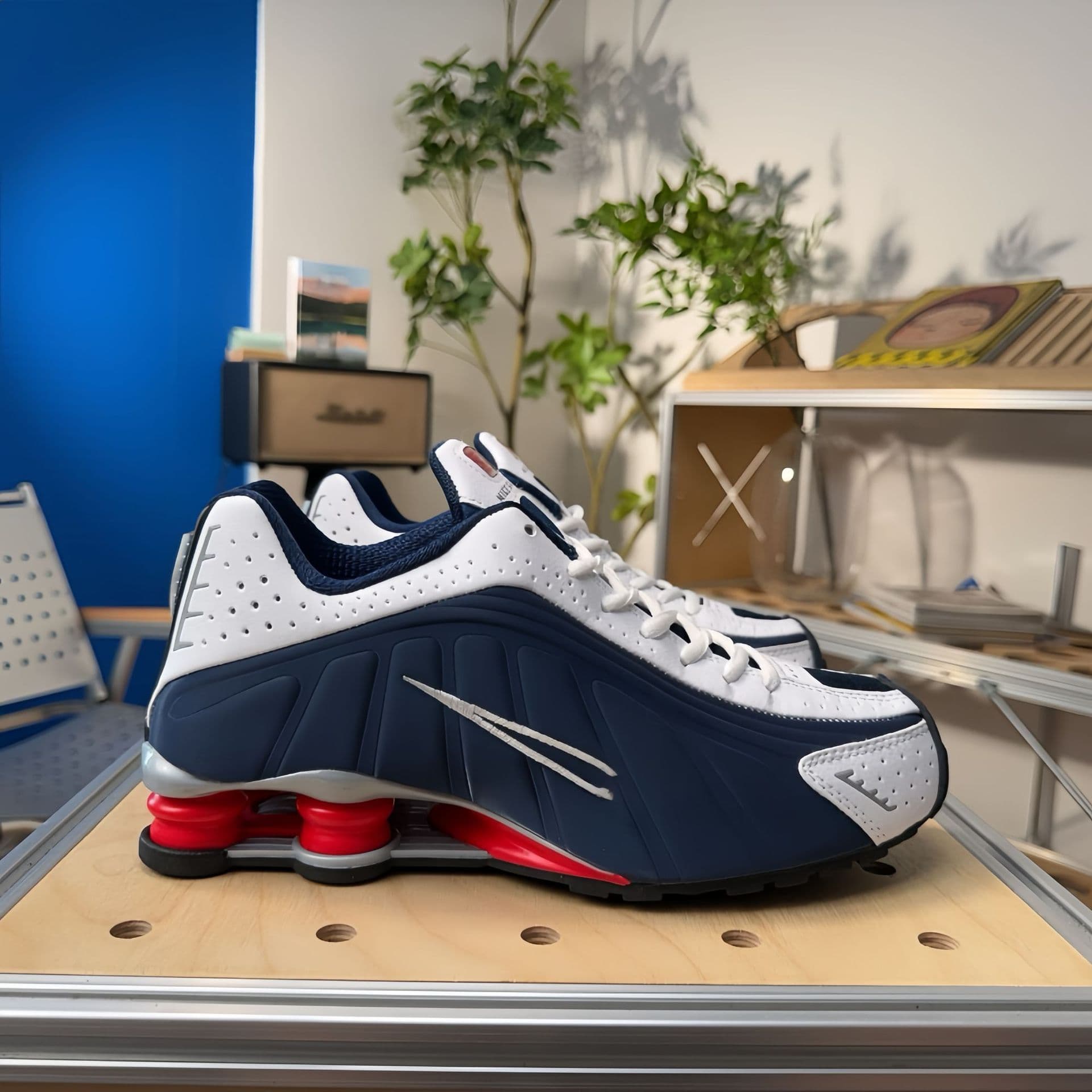 Chaussures de course unisexes SHOX R4 Neymar Collaboration, pointures 36 à 45, pour hommes et femmes, avec coussin d'air coloré.