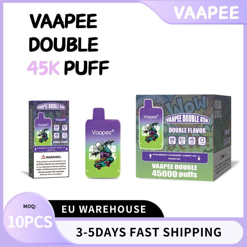 Vape jetable 45 000 bouffées Vaapee Double Flavors 45 000 bouffées Vape Pod 0 % 2 % 3 % 5 % Nic Vape Allemagne