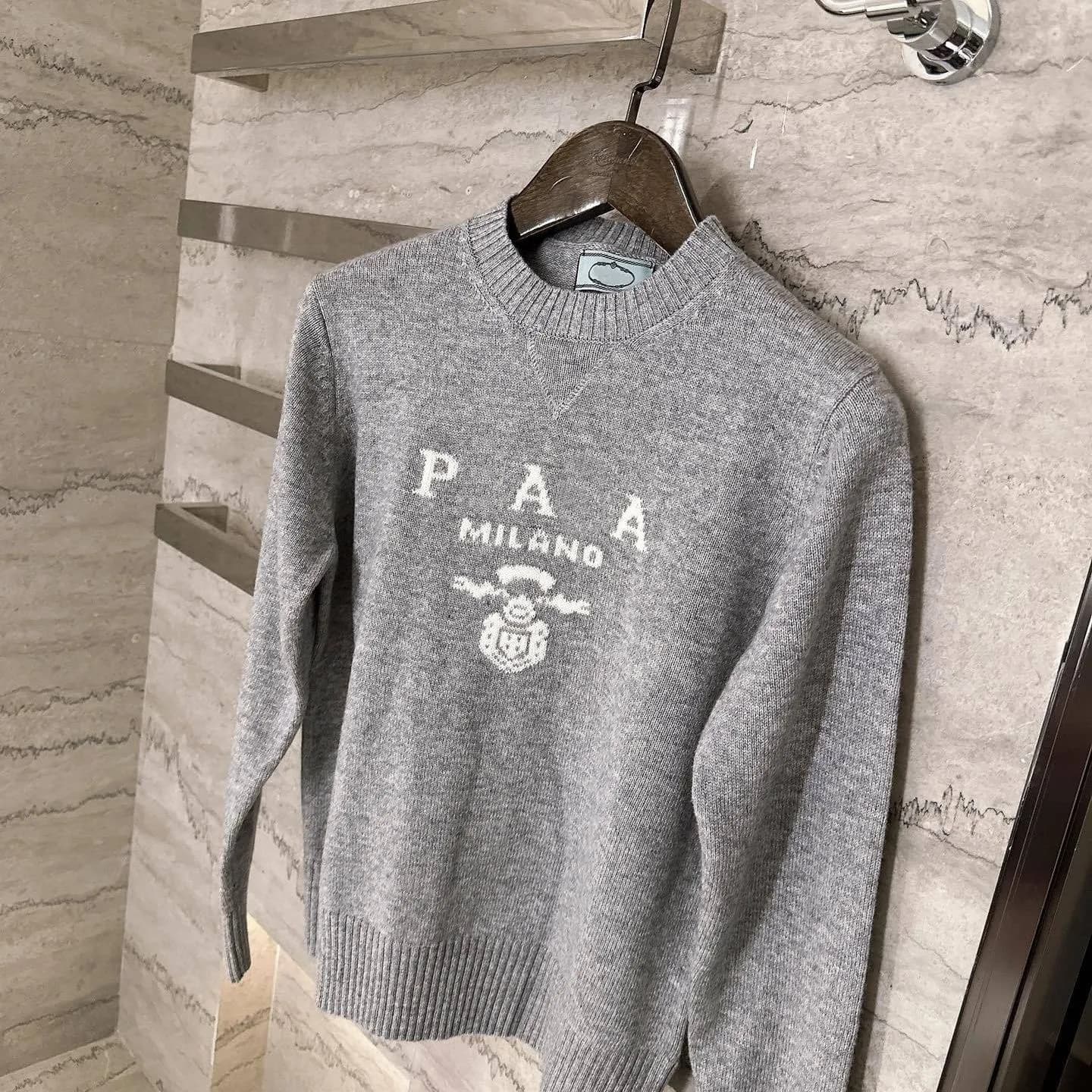 Pulls pour femmes O Italy Designer Pull en laine tricoté pour femmes Pull Paris de haute qualité floqué style classique