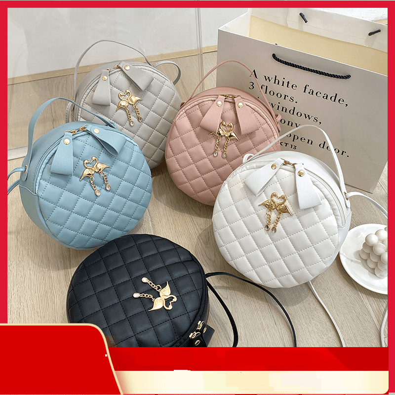 Women’s Bags New Swan Small Round Bag Diamond Crossbody Shoulder Bag HandbagSmall Bag Women
