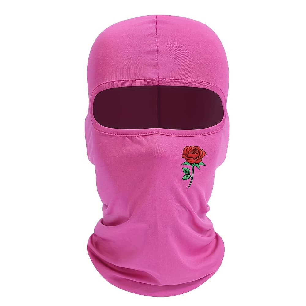 Cagoule à imprimé rose, coupe-vent et résistante au soleil, idéale pour le cyclisme en plein air et les voyages
