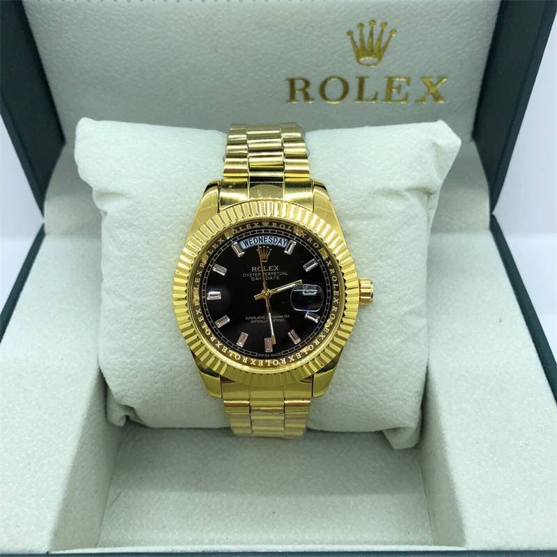 Montre à quartz classique pour homme, double calendrier, cadran diamanté, bracelet en acier à 3 perles