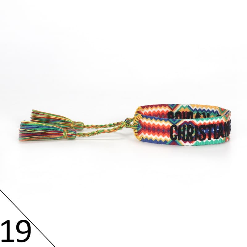 Bracelet unisexe tendance avec lettres tressées